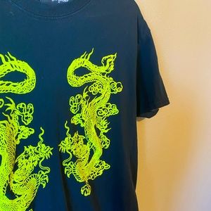 Neon and Black snake print shirt